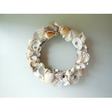 Sea Shell Wreath-Artist Created-Seashell Art-Coastal Nautical Home Decor   173461122207